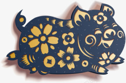 2677  匠心课堂  2019年纸艺术风格的中国传统彩绘牡丹图案免扣 免扣复古传统日式中国风素材