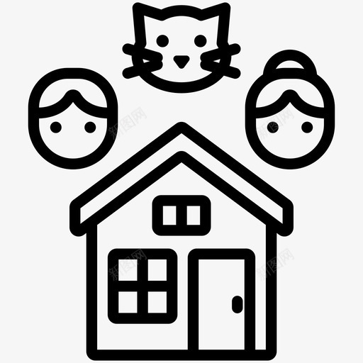 居民家庭住户svg_新图网 https://ixintu.com 居民 家庭 住户 室友 租户 房地产