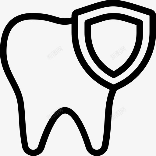 带护盾的牙齿牙齿护理牙医svg_新图网 https://ixintu.com 牙齿 带护 护理 牙医 保健 防护 牙科