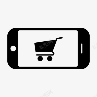 网上购物电子商务手机图标