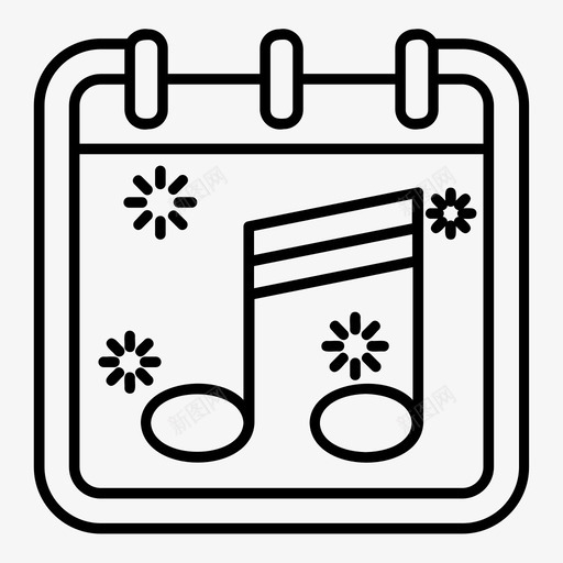 日历日期事件svg_新图网 https://ixintu.com 日历 事件 日期 音乐 音调 大纲