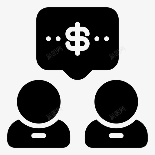 会话商务沟通svg_新图网 https://ixintu.com 货币 会话 商务 沟通 金融 营销 金融和 融和