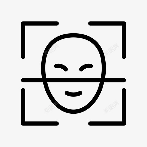 人脸生物特征人脸扫描svg_新图网 https://ixintu.com 人脸 生物 特征 扫描 保护 扫描仪 安全 认证和 线纹
