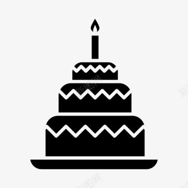 生日蛋糕庆祝甜食图标