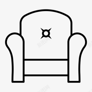 沙发椅建筑房地产图标