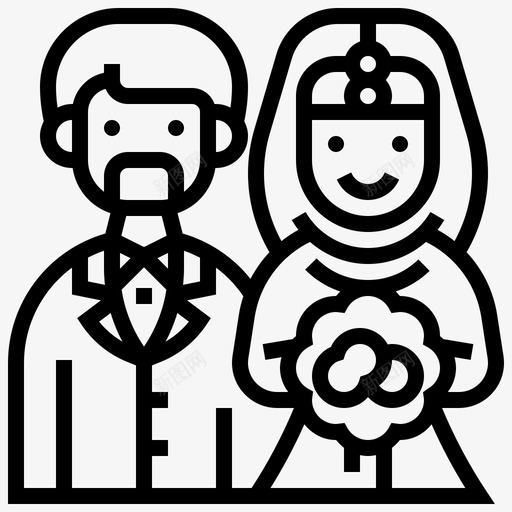 穆斯林婚礼仪式新人svg_新图网 https://ixintu.com 穆斯林 婚礼 仪式 新人 婚姻