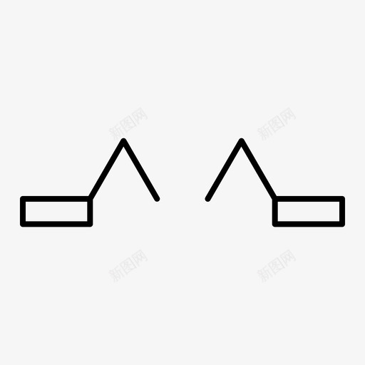 建筑符号双折页门svg_新图网 https://ixintu.com 建筑 符号 折页 轮廓