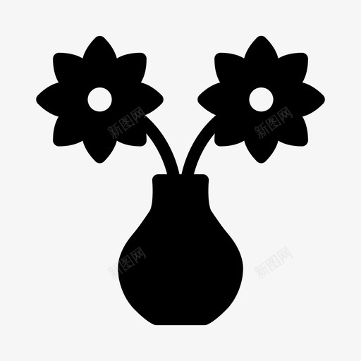 花瓶花卉家具svg_新图网 https://ixintu.com 室内 花瓶 花卉 家具 家居 家居装饰 像素 完美 线条 轮廓