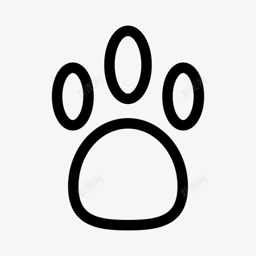 爪动物猫svg_新图网 https://ixintu.com 动物 猫狗 爪印 物体