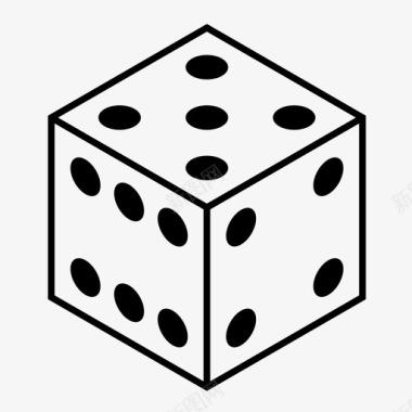 骰子机会立方体图标