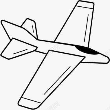 飞机玩具飞行投掷图标