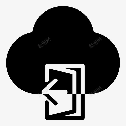 云计算门svg_新图网 https://ixintu.com 云计算 注销 界面 图示