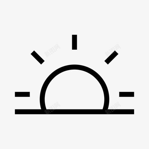 太阳气候气象学svg_新图网 https://ixintu.com 天气 太阳 气候 气象学 日落 像素 完美 线条 轮廓