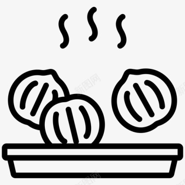 烤榛子食品营养图标