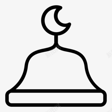 清真寺祈祷斋月图标