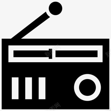 收音机音频旧收音机图标