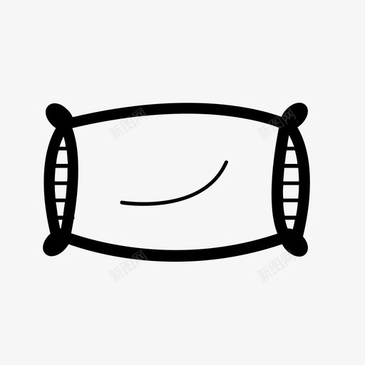枕头床睡眠svg_新图网 https://ixintu.com 枕头 睡眠 柔软