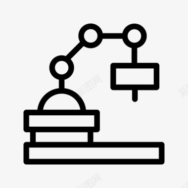 机械简单臂工业线性图标