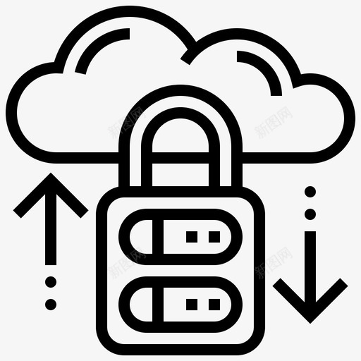 云存储保护数据安全svg_新图网 https://ixintu.com 保护 存储 数据 安全 安保