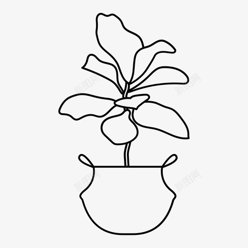 无花果植物盆栽svg_新图网 https://ixintu.com 无花果 植物 盆栽 热带