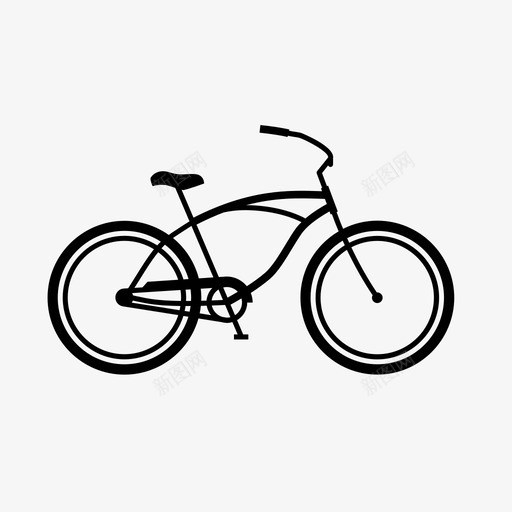 海滩巡洋舰自行车图标svg_新图网 https://ixintu.com 海滩 巡洋舰 自行车 图标