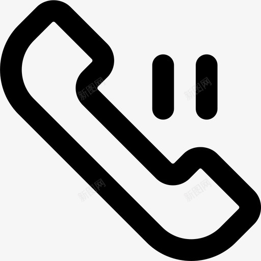 呼叫暂停手机拨号svg_新图网 https://ixintu.com 呼叫 暂停 手机 拨号 电话 通话 线路