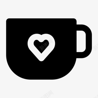 爱咖啡最爱心图标