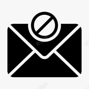 阻止电子邮件消息图标