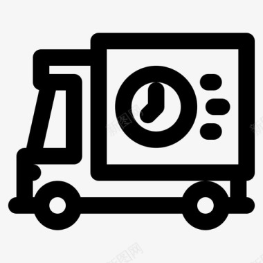 卡车运送箱子运输图标