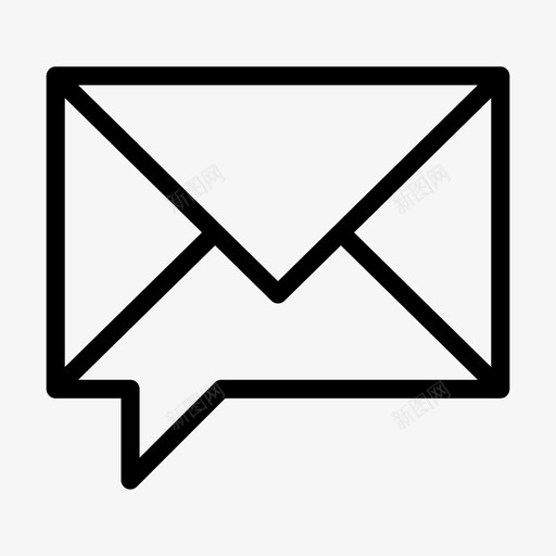 消息气泡电子邮件svg_新图网 https://ixintu.com 消息 气泡 电子邮件 收件箱 信件 移动 线条 符号
