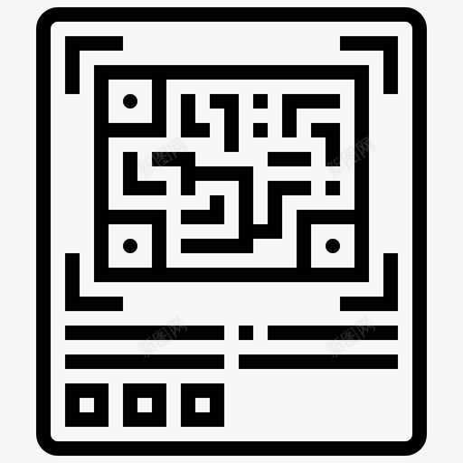 二维码身份标签svg_新图网 https://ixintu.com 二维 身份 标签 扫描 条形码 码行
