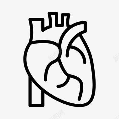 人类心脏身体心脏病学图标