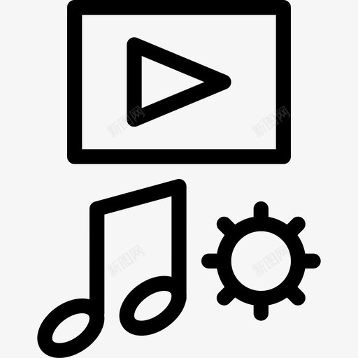 视频音乐设置音频设备svg_新图网 https://ixintu.com 视频 音乐 设置 设备 音响 音频 麦克风