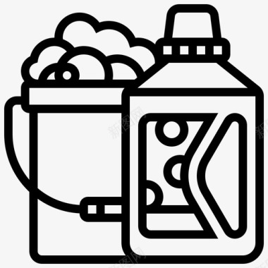 清洗液瓶子洗涤剂图标