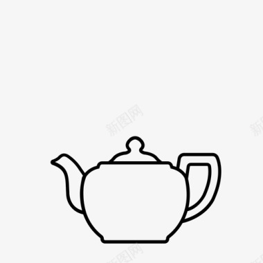 大茶壶陶瓷茶壶图标