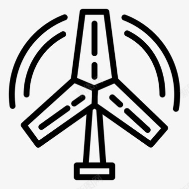 风力涡轮机磨坊图标