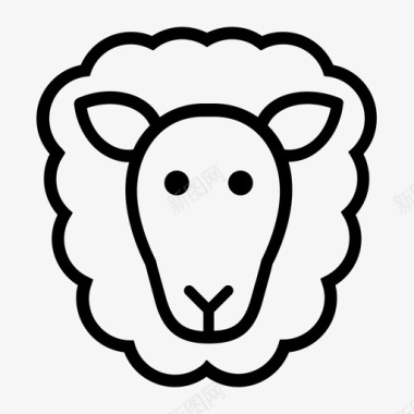 羊动物各种食物图标