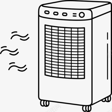 空气冷却器空调设备图标