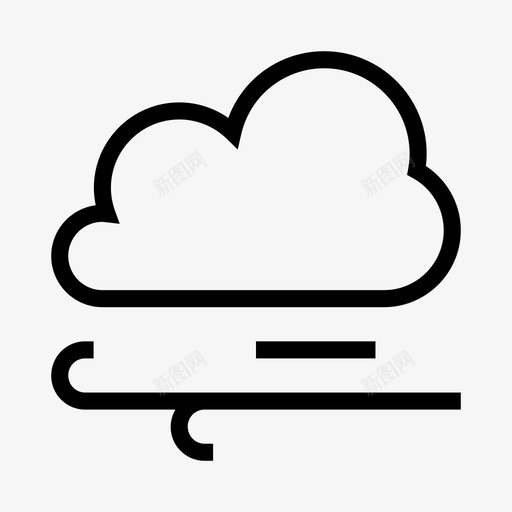 云空气气候svg_新图网 https://ixintu.com 天气 空气 气候 像素 完美 线条 轮廓