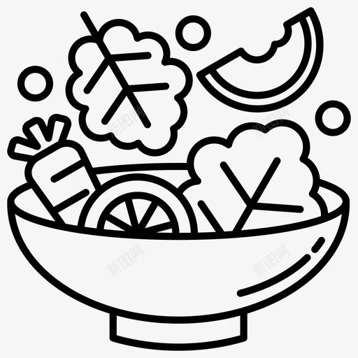 沙拉碗饮食健康svg_新图网 https://ixintu.com 健康 控制饮食 沙拉 饮食健康
