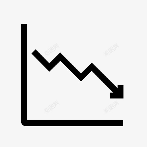 统计图表向下svg_新图网 https://ixintu.com 统计 图表 向下 直线 向上