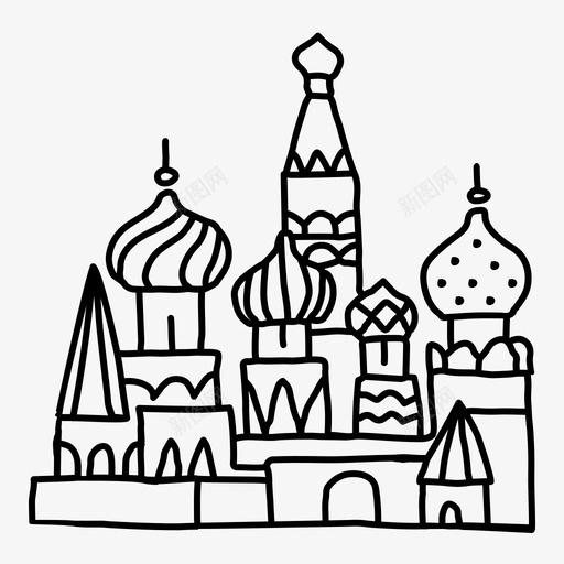 圣巴兹尔大教堂建筑莫斯科svg_新图网 https://ixintu.com 圣巴 兹尔 大教堂 建筑 莫斯科 宫殿 俄罗斯 世界 地标