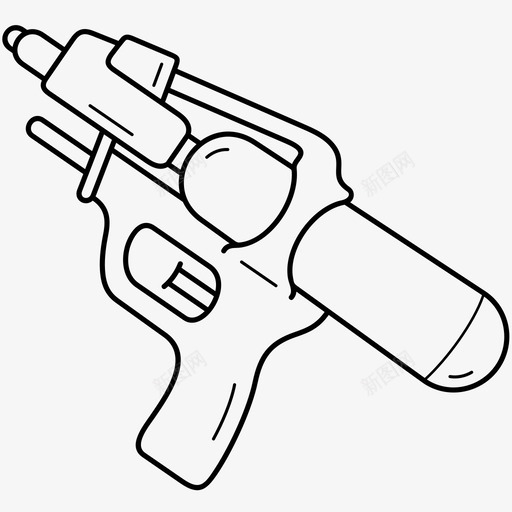 水枪儿童游戏svg_新图网 https://ixintu.com 水枪 儿童游戏 手枪 武器 玩具