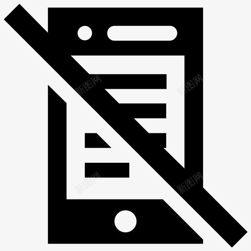 没有智能手机禁止移动禁止手机svg_新图网 https://ixintu.com 手机 智能 没有 禁止 移动 限制 响应 用户界面 实心 图标