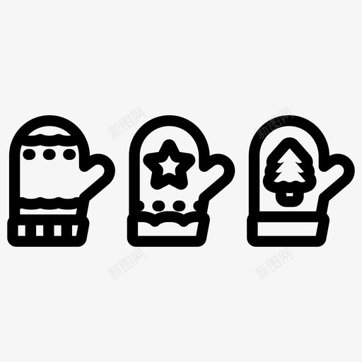 冬季手套圣诞节时尚svg_新图网 https://ixintu.com 圣诞节 手套 冬季 时尚 保暖