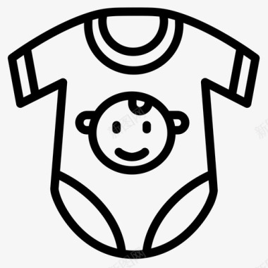 婴儿衣婴儿服装衣服图标