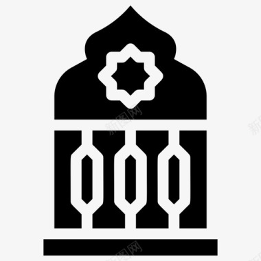 窗阿拉伯开斋节穆斯林图标