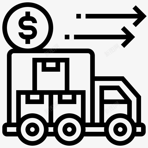 分销费用货物交货svg_新图网 https://ixintu.com 分销 费用 货物 交货 物流 工业 流程