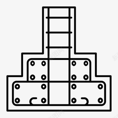 建筑符号基脚台阶图标
