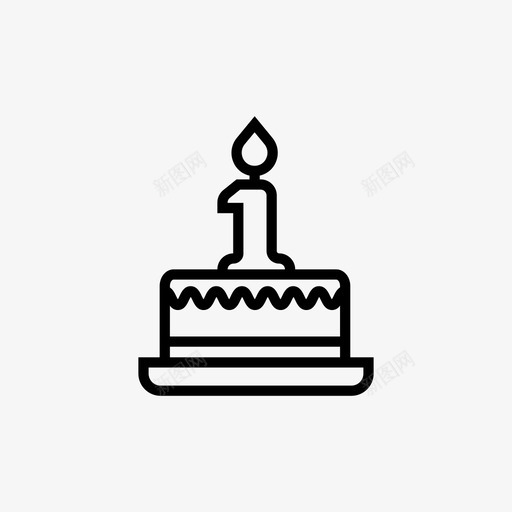 周年纪念蛋糕蛋糕庆典svg_新图网 https://ixintu.com 蛋糕 周年纪念 庆典